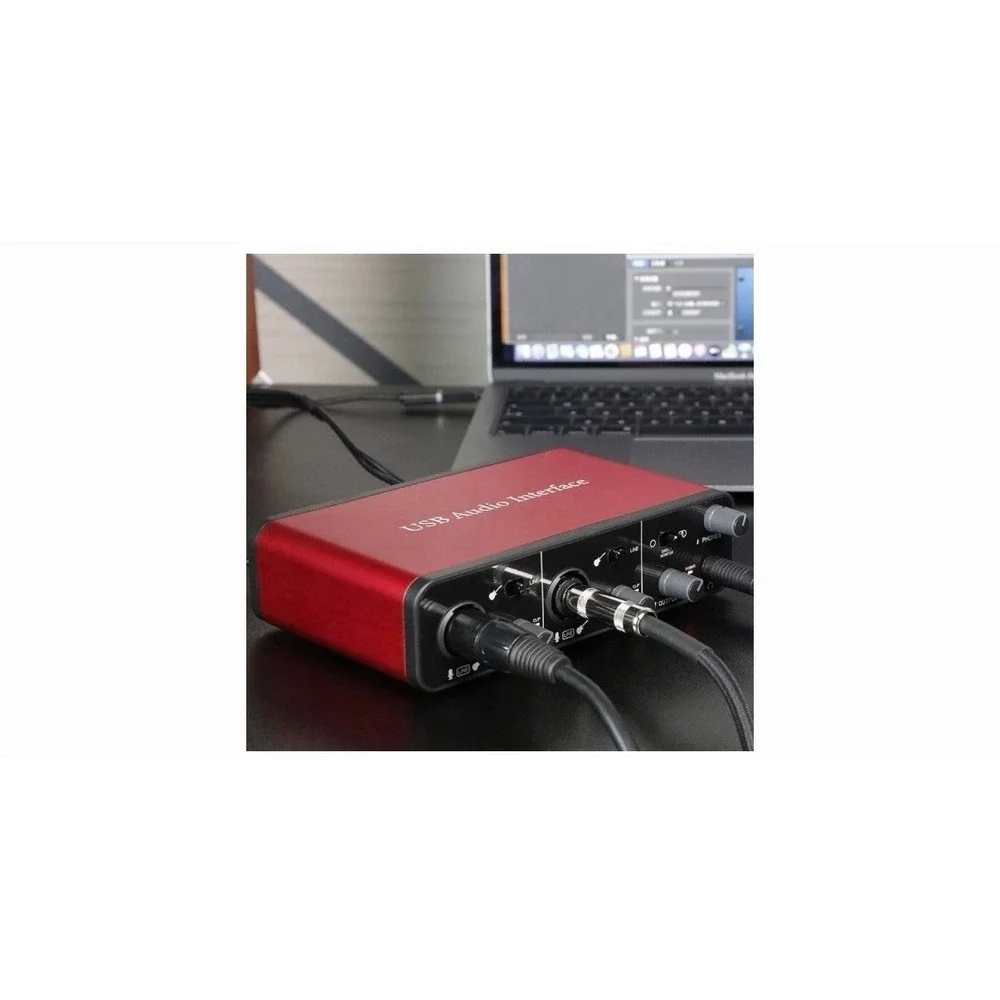 24Bit/192kHz USB Audio Interface with 48V Phantom Power - Studio Recording for M